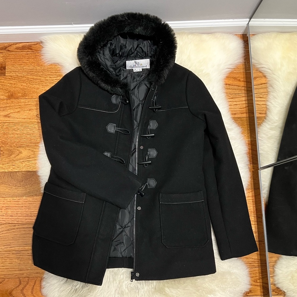 Girls Wool Blend Pea Coat